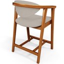 Ver imagem 7 de Kit 04 Banquetas Baixa para Cozinha Sala Jantar Bancada Cecília L02 Linho Bege - Lyam Decor