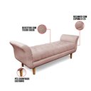 Ver imagem 5 de Recamier Olinda Veludo 160 cm Pés Chanfrado Castanhos - D’Rossi Rose