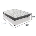Ver imagem 6 de Cama Box Baú Branco e Colchão Iso100 Espuma D33 Viúvo Ortobom