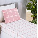 Ver imagem 1 de Jogo de Lençol Cama Solteiro 2 Peças Micropercal 200 Fios Austin:rosa