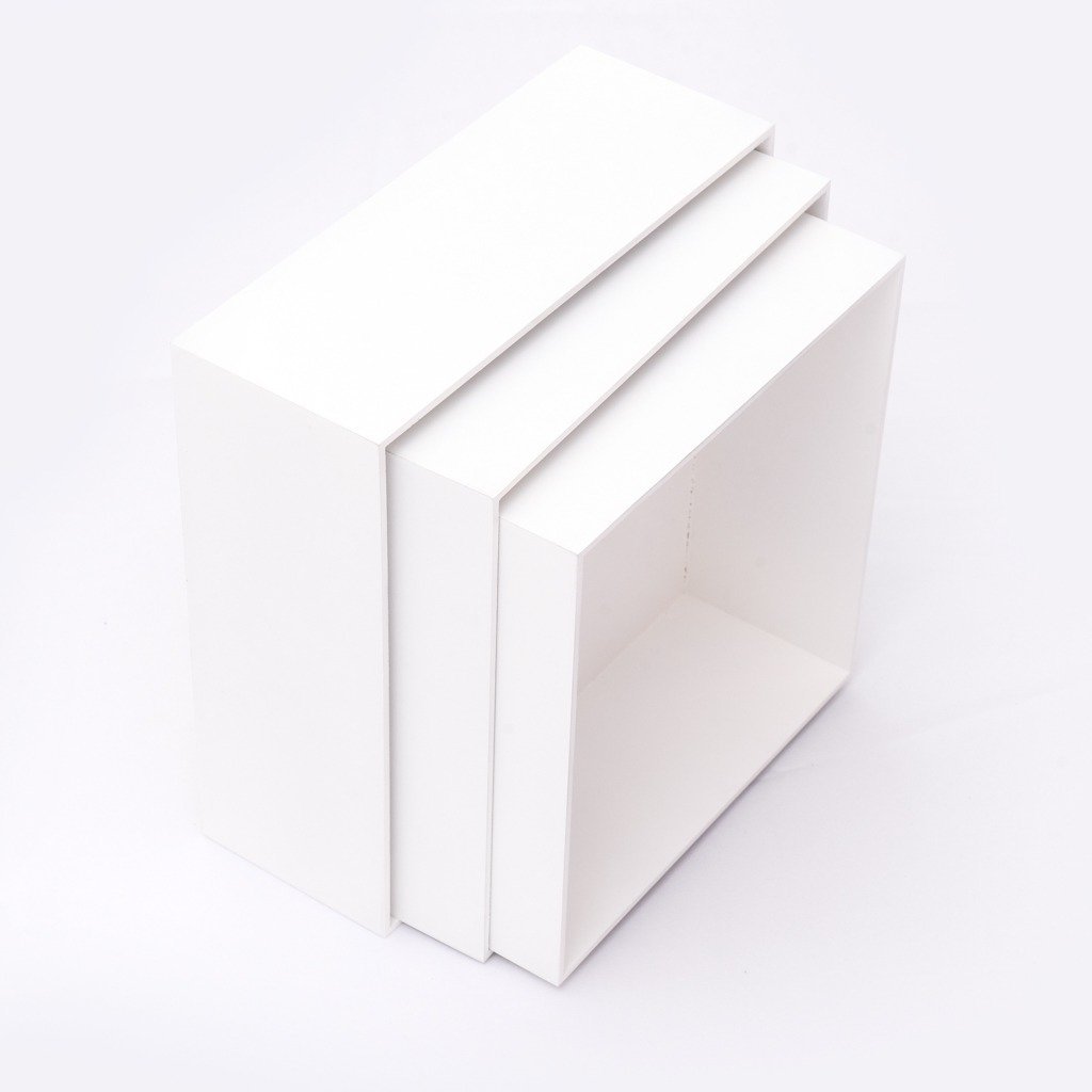 Trio de Nicho 100% MDF Branco - 2