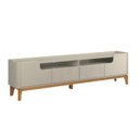 Ver imagem 1 de Painel Fl Estilo Retrô 2.20m para Tv até 75'' Cor Off White Pt