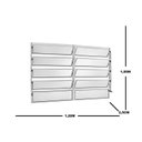 Ver imagem 3 de Janela de Alumínio Basculante 100x120cm 2 Secções 5 Básculas Ecosul Esquadrisul