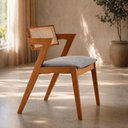Ver imagem 2 de Conjunto de Jantar Opala 8 Lugares Tampo em MDF Design Torcido Mel 200cm Sala Nobre