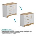 Ver imagem 3 de Cômoda Infantil Popy Retrô 1 Porta Lisa Plus Branco Amêndoa