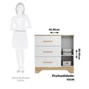 Ver imagem 4 de Cômoda Infantil Popy Retrô 1 Porta Lisa Plus Branco Amêndoa