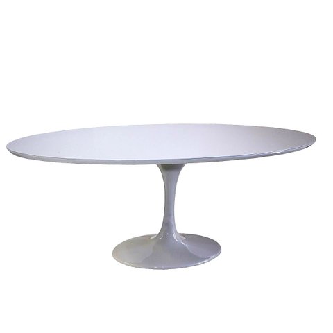 Mesa de Jantar Tulipa Saarinen Oval 120x80 Cm Branco Cor Branca