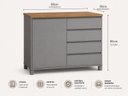 Ver imagem 1 de Cozinha Modulada Parte 3-3 100% MDF- Cinza Moderna