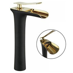 Torneira Cascata Monocomando Luxo Misturador Quente Frio Banheiro Bancada Cuba Cobre - 1