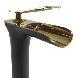 Torneira Cascata Monocomando Luxo Misturador Quente Frio Banheiro Bancada Cuba Cobre - 4