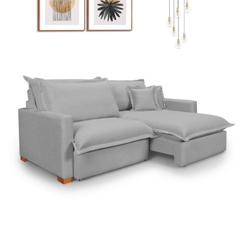 Sofá Retrátil Reclinável com Molas Ensacadas Osíris Tecido Linho 2,00m