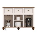 Ver imagem 3 de Balcão Buffet Joy Moderno 3 Portas 3 Gavetas MDF 130cm Off White Joy