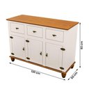 Ver imagem 2 de Balcão Buffet Joy Moderno 3 Portas 3 Gavetas MDF 130cm Off White Joy
