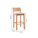 Ver imagem 4 de Kit 6 Banquetas para Cozinha Siena em Madeira Maciça Cinza
