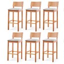 Ver imagem 3 de Kit 6 Banquetas para Cozinha Siena em Madeira Maciça Cinza