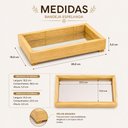 Ver mais imagens de Bandeja Espelhada Decorativa Banheiro Lavabo Sala Multiuso Organizador em Madeira para Bebidas Perfu
