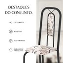 Ver imagem 6 de Conjunto de Mesa com 4 Cadeiras Lívia Preto/Arabesco