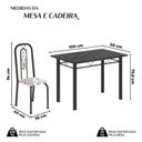 Ver imagem 3 de Conjunto de Mesa com 4 Cadeiras Lívia Preto/Arabesco