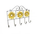 Ver imagem 1 de Cabide de Ferro Artesanal para Quarto Pendurador de Bolsa e Roupas com Flor Libertas Rosas Artesanat