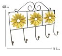 Ver imagem 2 de Cabide de Ferro Artesanal para Quarto Pendurador de Bolsa e Roupas com Flor Libertas Rosas Artesanat