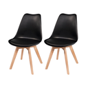 Ver imagem 2 de Kit 2 Cadeiras Leda Saarinen Wood Pés Madeira com Almofada - Sala de Jantar, Cozinha, Escritório, Ho