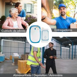 Campainha sem Fio Facil Instalação 36 Toques Ajustáveis Volume Led Indicador Resistência a Água Inte - 4