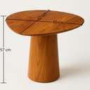 Ver imagem 4 de Mesa Lateral Aracajú Orgânica Base Cônica Moderna para Sala