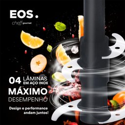 Processador e Liquidificador 2 em 1 EOS EL1Q01 Multiblender 1,5 Litros 450W 110V - 6