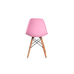 Cadeira Decorativa Assento Rosa Base Estilo Eiffel Madeira Bering - 4