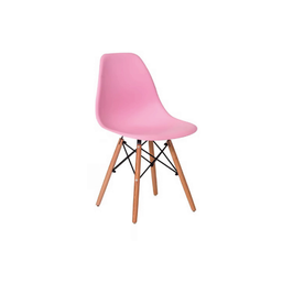 Cadeira Decorativa Assento Rosa Base Estilo Eiffel Madeira Bering - 1