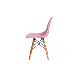 Cadeira Decorativa Assento Rosa Base Estilo Eiffel Madeira Bering - 2