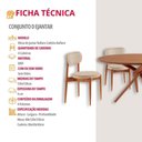 Ver imagem 7 de Sala de Jantar Mesa Ballaretampo Redondo 4 Cadeiras Moderna Linho Off/imbuia Nat/cinam. Imbuia
