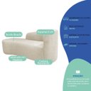 Ver imagem 4 de Kit Divã Recamier Orgânico França 220cm Lado Esquerdo e 2 Poltronas Amore Bouclé