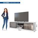 Ver imagem 6 de Rack Suspenso para TV até 72 Polegadas 180cm 2 Portas Reflecta Multiverso