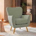 Ver imagem 1 de Poltrona Decorativa Luxo Moderna Sala de Estar Recepção Amélia Bouclé