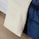Ver imagem 3 de Coberdrom Sherpa e Flannel Everest Queen Manta Alta 150g 01 Peça - Marinho