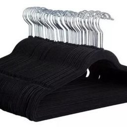 Kit 100 Cabides de Veludo Slim Antideslizante para Roupas - 1