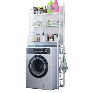 Rack Estante Lavanderia de Metal Organizador Storage Branco