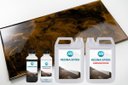 Ver imagem 1 de Kit Porcelanato Líquido Metálico Bronze Flamejante / Preto Jato AG por M² Resinas ag