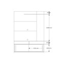 Ver imagem 4 de Estante Home para Tv até 60 Polegadas 2 Portas Correr Prateleira e Rodízio Chicago Tauari/ Cinza Per
