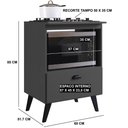 Ver imagem 3 de Balcão com Porta Basculante para Forno e Cooktop 4 Bocas Bogotá