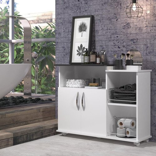 Fruteira Multiuso Base Organizador 2 Portas c/ Rodinhas - 3