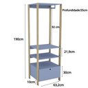Ver imagem 2 de Closet 190x63x55 Azul Sereno + Corazzi