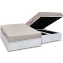 Ver imagem 1 de Cama Box Baú King: Colchão Espuma Herval Top + Base CRC Courano Branco(193x203)