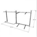 Ver imagem 3 de Arara de Roupas Closet Quarto com 11 Peças Cremalheira 200x100 Cm Cor Preto Modelo Clst1p123