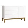 Jogo de Quarto para Bebê Completo 3 Portas Classic New Branco Fosco com Madeira - Reller - 4