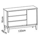 Ver imagem 5 de Jogo de Quarto para Bebê Completo 3 Portas Classic New Branco Fosco com Madeira - Reller