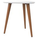 Ver imagem 4 de Mesa Lateral Triangular 51cm Utopia Sala Estar Retrô Apoio - Branco Gloss