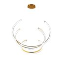 Ver imagem 4 de Lustre Pendente Aneis Arco Led Perfil 94W Luminaria Luxo Ambiente Sala de Estar Sala de Jantar Resta