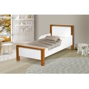 Ver imagem 2 de Cama Infantil Estilo Retro Pés de Madeira Branco com Marrom